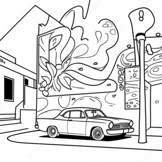 Vibrant Memphis Street Art Coloring Page 53974-42722