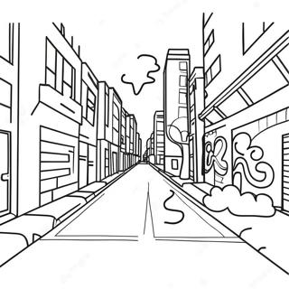 Vibrant Memphis Street Art Coloring Page 53974-42723