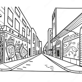 Vibrant Memphis Street Art Coloring Page 53974-42724