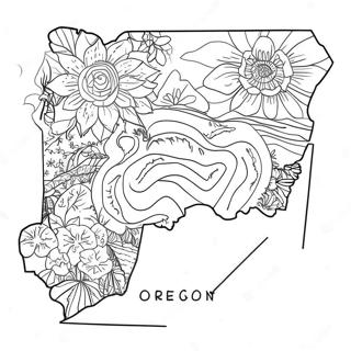 Oregon Stat Kort Malebog 54003-42739