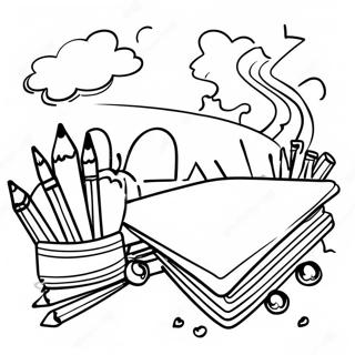 Exciting Back To School Night Coloring Page 54044-42794