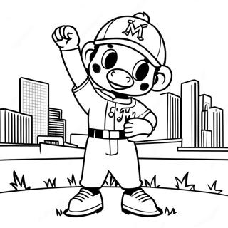 Miami Marlins Mascot Coloring Page 54054-42764