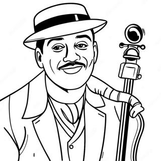 1920s Jazz Musician Coloring Page 54064-42768