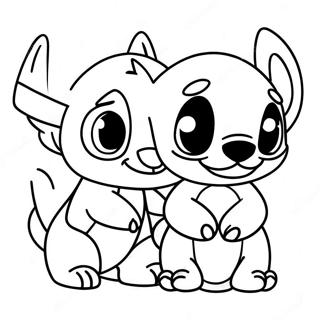 Stitch And Angel Coloring Page 540-426