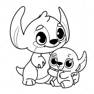 Stitch And Angel Coloring Page 540-427