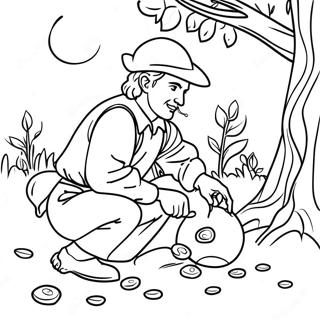 Johnny Appleseed Planting Apple Trees Coloring Page 54104-42811