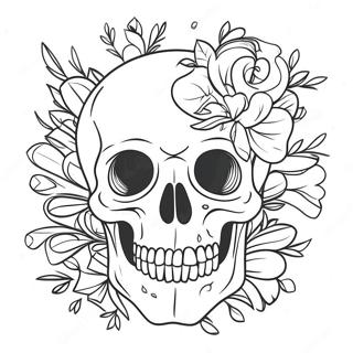 Love Skull Coloring Pages