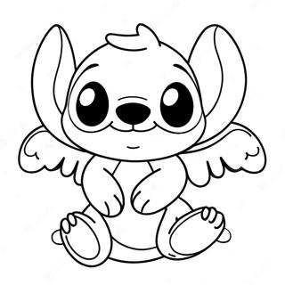 Cute Stitch And Angel Coloring Page 541-436