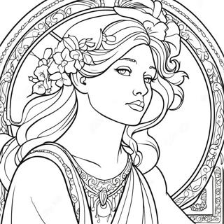 Alphonse Mucha Coloring Pages