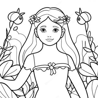 Flora In Enchanted Garden Coloring Page 54254-42913