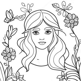 Flora In Enchanted Garden Coloring Page 54254-42915