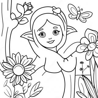 Flora In Enchanted Garden Coloring Page 54254-42916