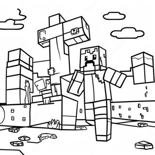 Cool Minecraft Coloring Page 54293-42987