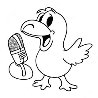 Big Bird Singing Cheerful Song Coloring Page 54324-42978