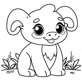 Cute Webkinz Character Coloring Page 54334-42992