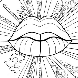 Pop Art Lips Coloring Page 54343-42995