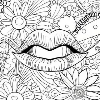 Pop Art Lips Coloring Page 54343-42996