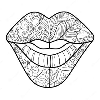 Bold Pop Art Lips Coloring Page 54344-42997