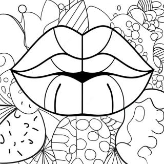 Bold Pop Art Lips Coloring Page 54344-42998