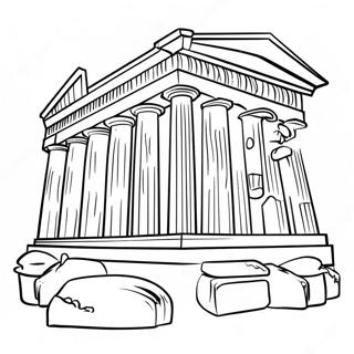 Parthenon Coloring Pages