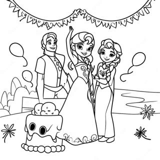 Frozen Birthday Coloring Pages