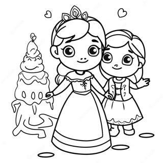 Frozen Birthday Party Coloring Page 54383-43034