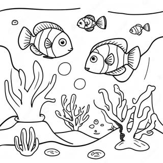 Colorful Coral Reef Scene Coloring Page 5441-4329