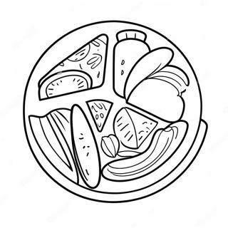 Healthy Plate Coloring Pages