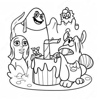 Animated Movie Characters Coloring Page 5451-4339