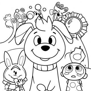 Animated Movie Characters Coloring Page 5451-4340