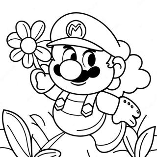 Mario Flower Coloring Pages