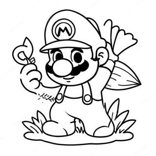 Mario Flower Coloring Page 54523-43146