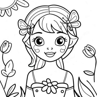 Butterfly Fairy In A Magical Garden Coloring Page 54573-43191