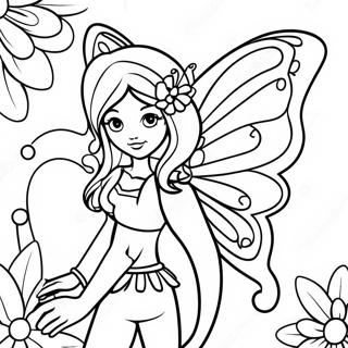 Sparkling Butterfly Fairy With Glittering Wings Coloring Page 54574-43182