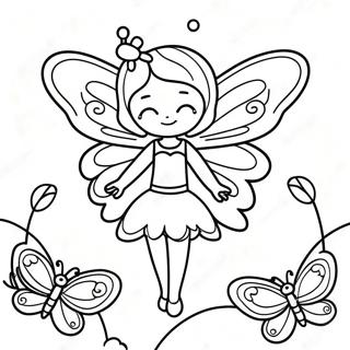 Sparkling Butterfly Fairy With Glittering Wings Coloring Page 54574-43183