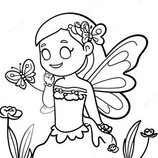 Sparkling Butterfly Fairy With Glittering Wings Coloring Page 54574-43184