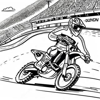 Eli Tomac Racing On Dirt Track Coloring Page 54594-43207