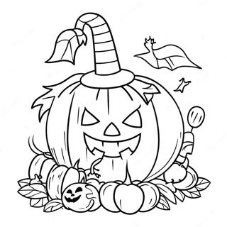 Lego Halloween Pumpkin Coloring Page 54663-43245