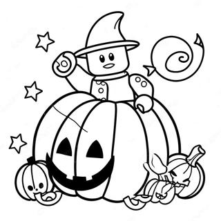 Lego Halloween Pumpkin Coloring Page 54663-43247