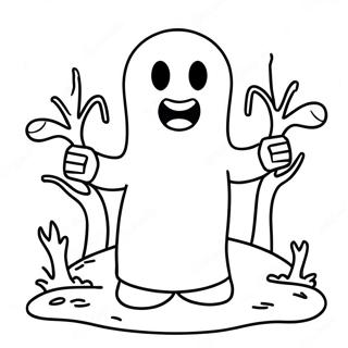 Lego Spooky Ghost Coloring Page 54664-43253