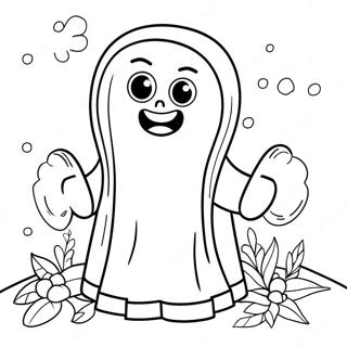 Lego Spooky Ghost Coloring Page 54664-43254