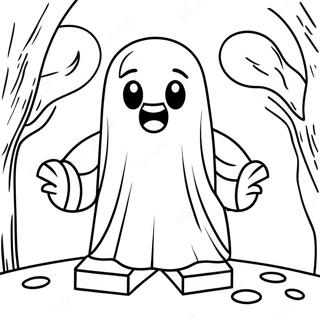 Lego Spooky Ghost Coloring Page 54664-43255