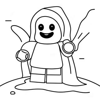 Lego Spooky Ghost Coloring Page 54664-43256