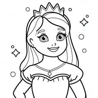 Princess Rainbow Coloring Pages