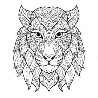 Detailed Animal Portrait Coloring Page 54754-43325