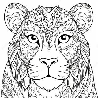 Detailed Animal Portrait Coloring Page 54754-43327