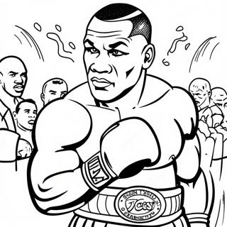 Mike Tyson Boxningsmästare Målarbild 54783-43349