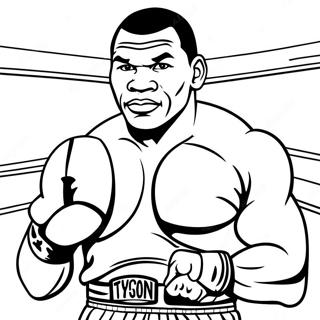 Mike Tyson Boxing Champion Coloring Page 54783-43350