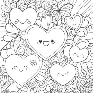 Sweet Hearts Bold And Easy Coloring Pages