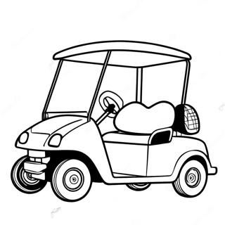 Golf Cart Coloring Pages